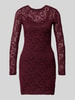 Only Tailliertes Minikleid mit Spitzen-Detail Modell 'BLAISE' Bordeaux