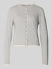 Jake*s Collection Strickjacke aus Baumwoll-Kaschmir-Mix Silber Melange