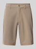BOSS Green Slim Fit Chinoshorts mit Bügelfalten Sand