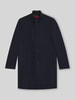 HUGO Regular fit lange wollen jas met opstaande kraag, model 'MINTRAX2541' Marineblauw