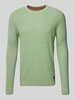 Tom Tailor Regular Fit Strickpullover aus reiner Baumwolle Gruen