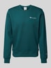 CHAMPION Sweatshirt met labelstitching Donkergroen