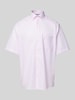 Eterna Comfort Fit Business-Hemd mit Allover-Muster Rosa