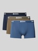 BOSS Regular Fit Trunks mit Baumwollanteil im 3er-Pack Oliv