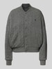 Polo Ralph Lauren Bomberka o kroju regular fit z imitacji dzianiny z domieszką kaszmiru Grafitowy