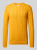 Gant Strickpullover mit gerippten Abschlüssen GELB