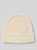 BOSS Beanie aus reiner Schurwolle Modell 'LARA_HAT' Ecru