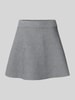 Review Minirock mit elastischem Bund Hellgrau Melange