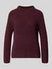monari Strickpullover mit Stehkragen Bordeaux