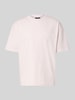 PEGADOR Oversized T-shirt z Wyhaftowane logo Jasnofioletowy