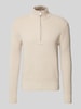 SELECTED HOMME Strickpullover mit gerippten Abschlüssen Modell 'RODNEY' Offwhite