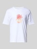 Jack & Jones T-Shirt mit Motiv-Print Modell 'ALMERIA' Weiss