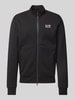 EA7 Emporio Armani Sweatjacke mit Label-Print Black