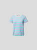 Jumper1234 T-Shirt mit Streifenmuster Weiß