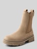 Tamaris Chelsea boots van echt runderleer Beige