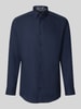 OLYMP Modern Fit Businesshemd aus reiner Baumwolle Blau