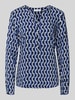 Christian Berg Woman Regular Fit Bluse aus Viskose mit V-Ausschnitt Dunkelblau