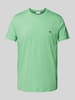 Lacoste T-shirt met ronde hals, model 'Supima' Lichtgroen