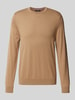 HECHTER PARIS Strickpullover mit Rundhalsausschnitt Beige