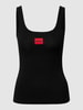 HUGO CLASSIFICATION Tanktop mit Label-Patch Black