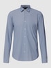 BOSS Slim Fit Business-Hemd mit Allover-Muster Marineblau