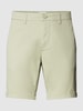 Knowledge Cotton Apparel Regular Fit Chino-Shorts mit Gesäßtaschen Hellgruen