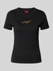 HUGO T-Shirt mit Label-Detail Black