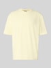 PEGADOR Oversized T-Shirt mit Label-Stitching Hellgelb