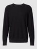 CK Calvin Klein Pullover in Ripp-Optik Modell 'REVERSED OTTOMAN TEXTURE' Schwarz