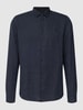 MCNEAL Freizeithemd mit Label-Stitching Dunkelblau