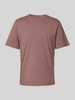 Jack & Jones T-shirt z detalem z logo model ‘ORGANIC’ Fiołkoworóżowy