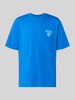 REVIEW x ANSON´S t-shirt o kroju regular fit z czystej bawełny Królewski niebieski