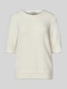 More & More Strickshirt mit Rundhalsausschnitt Offwhite