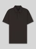 BOSS Regular Fit Poloshirt aus Baumwolle-Seiden-Mix Modell 'PARRIS' - BECKHAM x BOSS Dunkelbraun