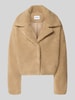 NOISY MAY® Cropped Jacke aus Teddyfell Modell 'Nati' Camel
