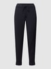 ST.ANN regular fit stoffen broek met elastische band, model 'ROXANA' Marineblauw