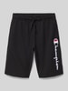 CHAMPION Sweatshorts mit Logo-Stitching Black