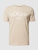 s.Oliver RED LABEL T-Shirt mit Label-Print Sand