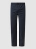 Minimum Straight fit joggingbroek met elastische band, model 'Belt' Marineblauw