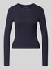 ONLY Slim Fit Langarmshirt aus Baumwoll-Mix Modell 'VAL' Marine