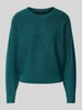 Vero Moda Sweter o kroju relaxed fit z dzianiny z mieszanki wiskozy model ‘HAPPYGLITTER’ Petrol