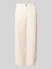Selected High Waist Cordhose mit Bundfalte Luke Offwhite