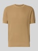 JAKE*S STUDIO MEN T-shirt met ribboorden, model 'CASPER' Camel