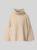 comma Relaxed Fit Strickpullover mit Rollkragen Sand