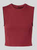 Only Slim Fit Crop Top aus Baumwoll-Mix Modell 'VELA' Bordeaux