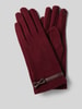 EEM Regular Fit Handschuhe mit Zierschleife Bordeaux