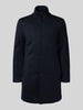 MCNEAL Regular fit lange jas met opstaande kraag Donkerblauw