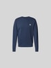 MAISON KITSUNE Sweatshirt mit Label-Stitching Dunkelblau