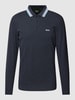 BOSS Green Poloshirt mit langen Ärmeln Modell 'PLISY' Marineblau