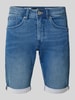 Petrol Slim Fit Jeansshorts im 5-Pocket-Design Jeansblau